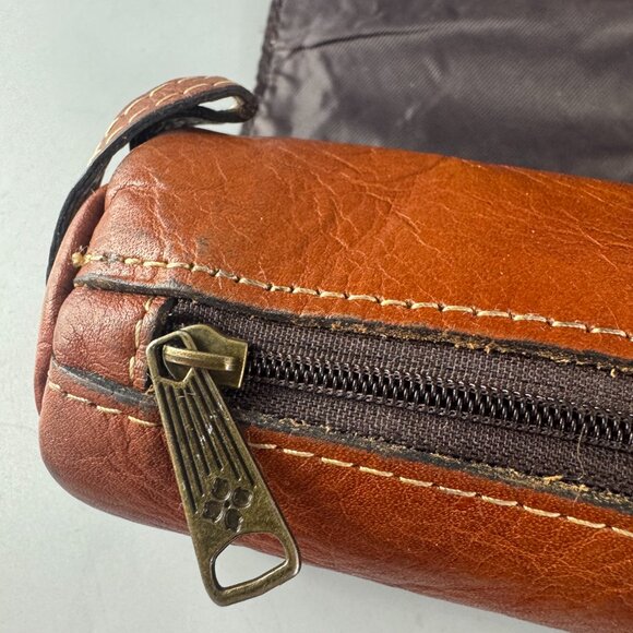 Rare Patricia Nash Leather Roll-Over Closre Cosmetic Organizer - Picture 11 of 14